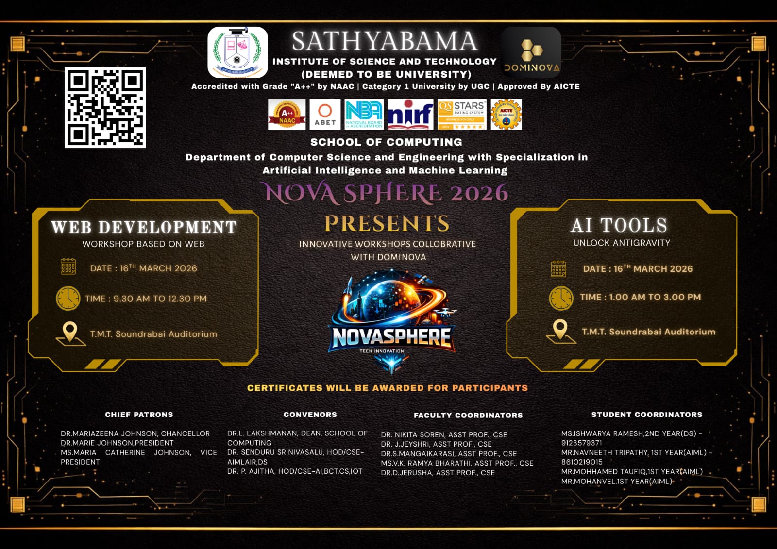 Nova Sphere 2026 Workshop Poster 